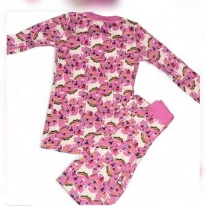 Hanna Andersson Pink Unicorn Pajama set NWOT Size 12